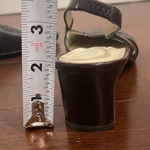 vintage talbots y2k brown slingback block heels 6N - Picture 5 of 5